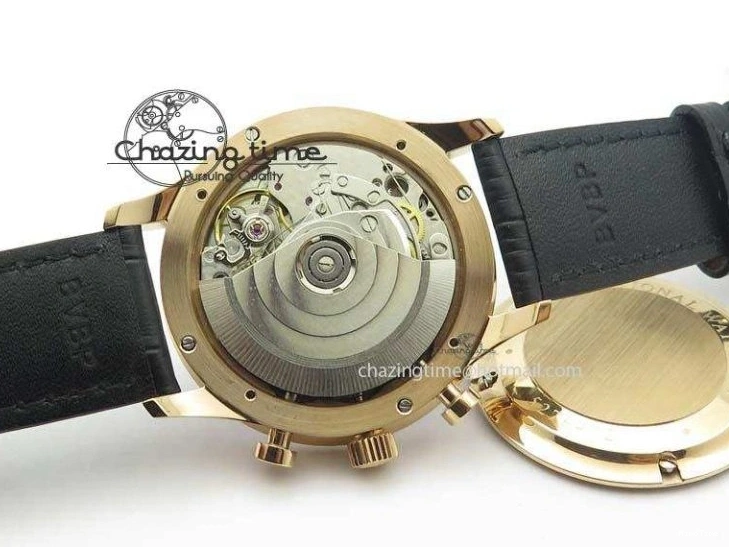 MIROTIME 0325 Classic Portuguese IW371482 ZF 1:1 Best Edition RG Gray Dial Gold Markers On Black Leather Strap A 7265